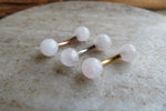 Custom Lengths Rose Quartz Natural Stone Belly Ring VCH Ring 14g (1.6mm) Piercing