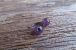 Custom Lengths Amethyst 5mm Natural Stone Belly Ring VCH Ring 14g (1.6mm) Piercing