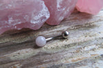 Custom Lengths Petite Black Obsidian Natural Stone Belly Ring 14g (1.6mm) Piercing