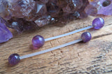 Amethyst Natural Stone Pregnancy Bio-flex Belly Ring