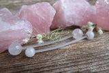 Rose Quartz Natural Stone Pregnancy Bio-flex Belly Ring