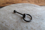 Custom Lengths Black Knocker Tongue Ring 14g (1.6mm) Piercing