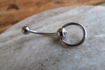 Custom Lengths Clear Crystal Knocker Belly Ring VCH Ring 14g (1.6mm) Piercing