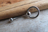 Custom Lengths Clear Crystal Knocker Belly Ring VCH Ring 14g (1.6mm) Piercing