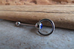 Custom Lengths Clear Crystal Gem Knocker Tongue Ring 14g (1.6mm) Piercing