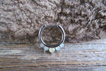 Silver White Opalite 100% Surgical Steel Septum or Daith 16G Piercing