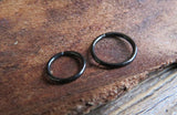 Set of Two Black Ion Plated Endless Hoop Surgical Steel 316L Piercing 20G 18G 16G Lot of 2