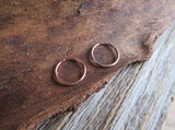 Set of Two Rose Gold Ion Plated Endless Hoop Surgical Steel 316L Piercing 20G 18G 16G Lot of 2