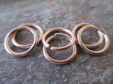 Set of Two Rose Gold Ion Plated Endless Hoop Surgical Steel 316L Piercing 20G 18G 16G Lot of 2