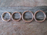 Set of Two Rose Gold Ion Plated Endless Hoop Surgical Steel 316L Piercing 20G 18G 16G Lot of 2