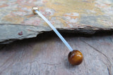 Tiger Eye Natural Stone Pregnancy Bio-flex Belly Ring