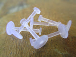 Set of Two 16G Clear Hide Piercing Bioflex Labret Cartilage Tragus Retainer Piercings Lot of 2 16G (1.2mm)