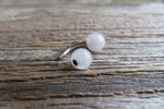 Custom Lengths Rose Quartz Natural Stone Belly Ring VCH Ring 14g (1.6mm) Piercing