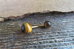 Gold Lapis Lazuli Natural Stone Belly Ring 14G (1.6mm) VCH Piercing Balls 8mm 10mm 11mm 12mm Lengths