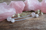 Rose Quartz Natural Stone Pregnancy Bio-flex Belly Ring