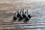 Black Obsidian Natural Stone Cartilage Labret Monroe Tragus Flatback Surgical Steel Barbell Piercing 16G (1.2mm) 6mm 8mm 10mm