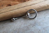 Custom Lengths Clear Crystal Knocker Belly Ring VCH Ring 14g (1.6mm) Piercing