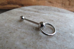 Custom Lengths Silver Steel Knocker Tongue Ring 14g (1.6mm) Piercing