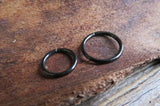 Set of Two Black Ion Plated Endless Hoop Surgical Steel 316L Piercing 20G 18G 16G Lot of 2