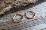 Set of Two Rose Gold Ion Plated Endless Hoop Surgical Steel 316L Piercing 20G 18G 16G Lot of 2