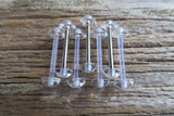 Custom Lengths Clear Disk Bioflex or Surgical Steel Barbell Hide Piercing Retainer Tongue Ring 14g (1.6mm) Piercing