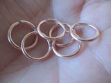 Set of Two Rose Gold Ion Plated Endless Hoop Surgical Steel 316L Piercing 20G 18G 16G Lot of 2