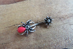 Black Widow Crystal Spider Belly Ring 14g (1.6mm) Piercing