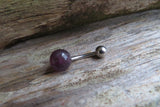 Choose Your Stone Natural 8mm Stone & Length Belly Ring VCH 14G (1.6mm) Piercing