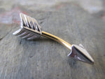 Custom Lengths Arrow Belly Ring 14G (1.6mm) Piercing