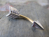 Custom Lengths Arrow Belly Ring 14G (1.6mm) Piercing