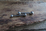 Internally Threaded 14G 100% Surgical Steel 316L Barbell Nipple Ring Tongue Ring 14G (1.6mm) Piercing All Lengths