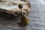 Tiger Eye Natural Oval Stone with Matching Stone Top Belly Ring 14G (1.6mm) Piercing