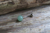 Choose Your Stone Natural 8mm Stone & Length Belly Ring VCH 14G (1.6mm) Piercing