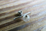 Rutile Quartz Titanium Ti6Al4V ELI Implant Grade Natural Stone Barbell Tongue Ring 14g (1.6mm) Piercing