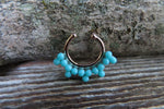 Boho Faux Turquoise Faux Fake Septum Non Piercing