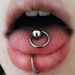 Custom Lengths Black Knocker Tongue Ring 14g (1.6mm) Piercing