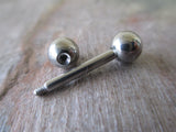 14G Basic Barbell 100% Surgical Steel 316L Barbells Nipple Ring Tongue Ring 14G (1.6mm) Piercing All Lengths Small Balls