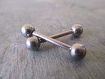 14G Basic Barbell 100% Surgical Steel 316L Barbells Nipple Ring Tongue Ring 14G (1.6mm) Piercing All Lengths Small Balls