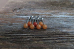 Carnelian Natural Stone 14G Surgical Steel or Titanium Ti6Al4V ELI Implant Grade Tongue Ring