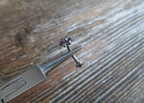 Floating Purple Minimalist Petite Custom Lengths Crystal Flower Gems Belly Ring 14g VCH Internally Threaded Piercing