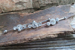 Custom Lengths Crystal Silver Ion Plated Triple Sun Surgical Steel 316L Barbell Industrial Small Balls 14G (1.6mm) Piercing