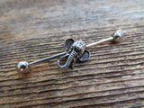 Elephant Ganesh Surgical Steel 316L Barbell Industrial 14G (1.6mm) Piercing 38mm Tiny Balls