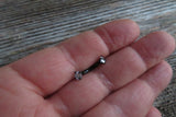 Black IP Minimalist Crystal Gems Belly Ring 14g Internally Threaded Piercing