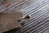 Blue Fire Opal Minimalist Petite Custom Lengths Belly Ring 14g VCH Internally Threaded Piercing