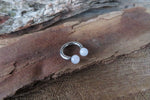 14G 12G 10G Rose Quartz Natural Stone Statement Horseshoe Septum Ring Externally Threaded Surgical Steel Barbell Piercing 10mm 11mm 12mm