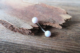 Custom Lengths White Opal Belly Ring Christina VCH 14G (1.6mm) Piercing