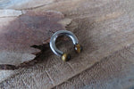 14G 12G 10G Tiger Eye Natural Stone Statement Horseshoe Septum Ring Externally Threaded Surgical Steel Barbell Piercing 10mm 11mm 12mm