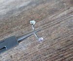 Titanium Ti6Al4V ELI Implant Grade Floating Minimalist Crystal Belly Ring VCH Curve 14g Internally Threaded Piercing Aurora Borealis