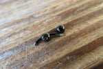 Black IP Vertical Lip 100% Surgical Steel Curve Eyebrow Rook Barbell Ring 16g (1.2mm) Lip Piercing Belly Ring