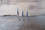 Long 16G 14G 12mm Extreme Spike Cartilage Labret Lip Flatback Surgical Steel Barbell Piercing 16G (1.2mm) 14g (1.6mm)